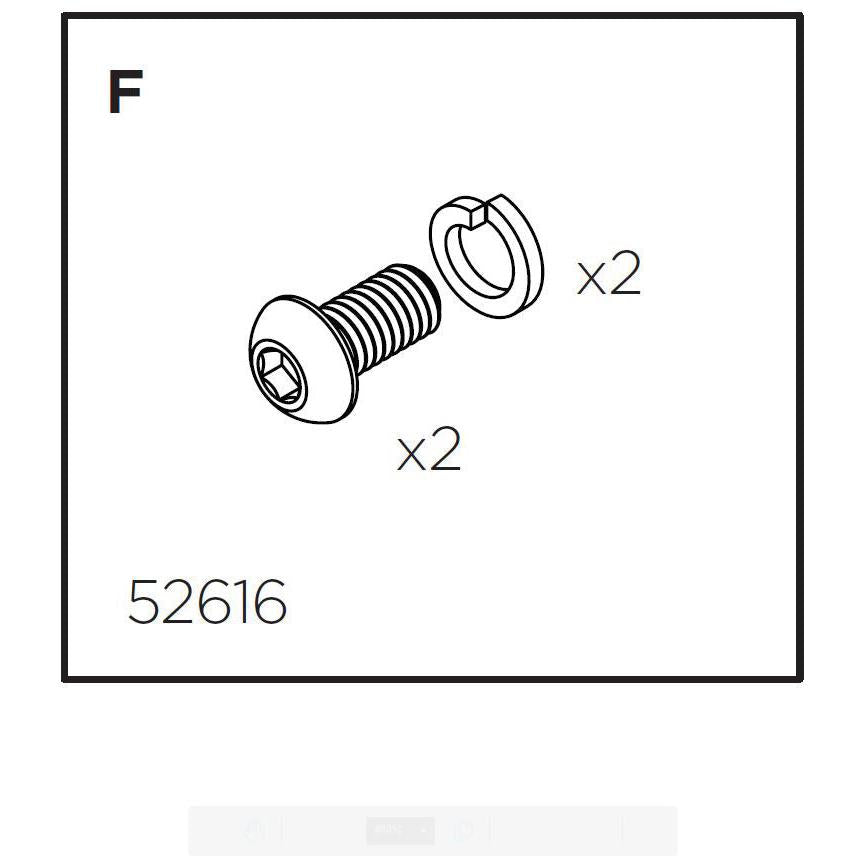 Thule Pack'n Pedal Hook fixing bolts with washers-BRINK