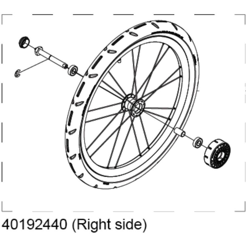 Thule Right Hand Wheel Assembly for Cross and Lite 17-X-BRINK