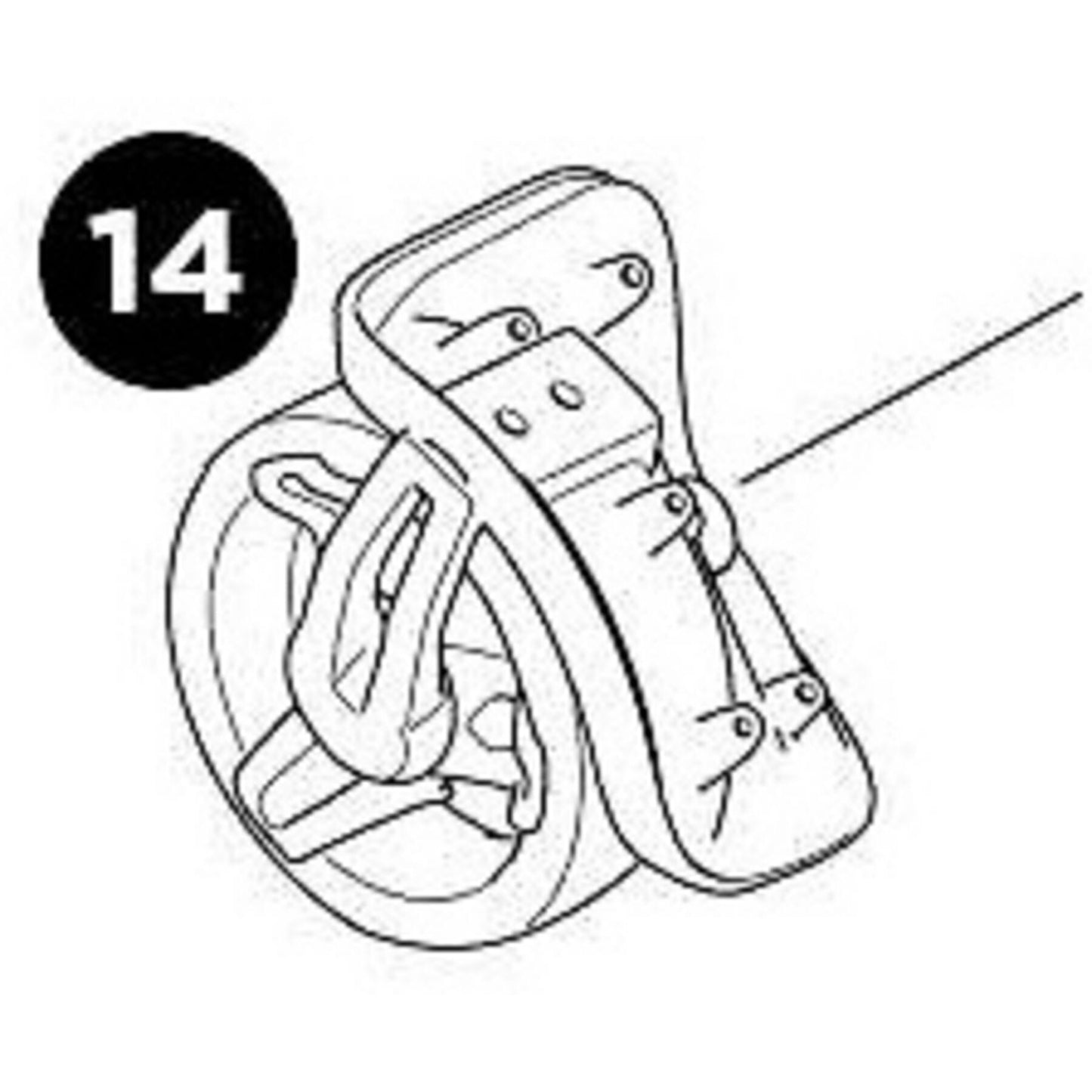 Thule Roundtrip Transition wheel assembly with wrap, right-BRINK