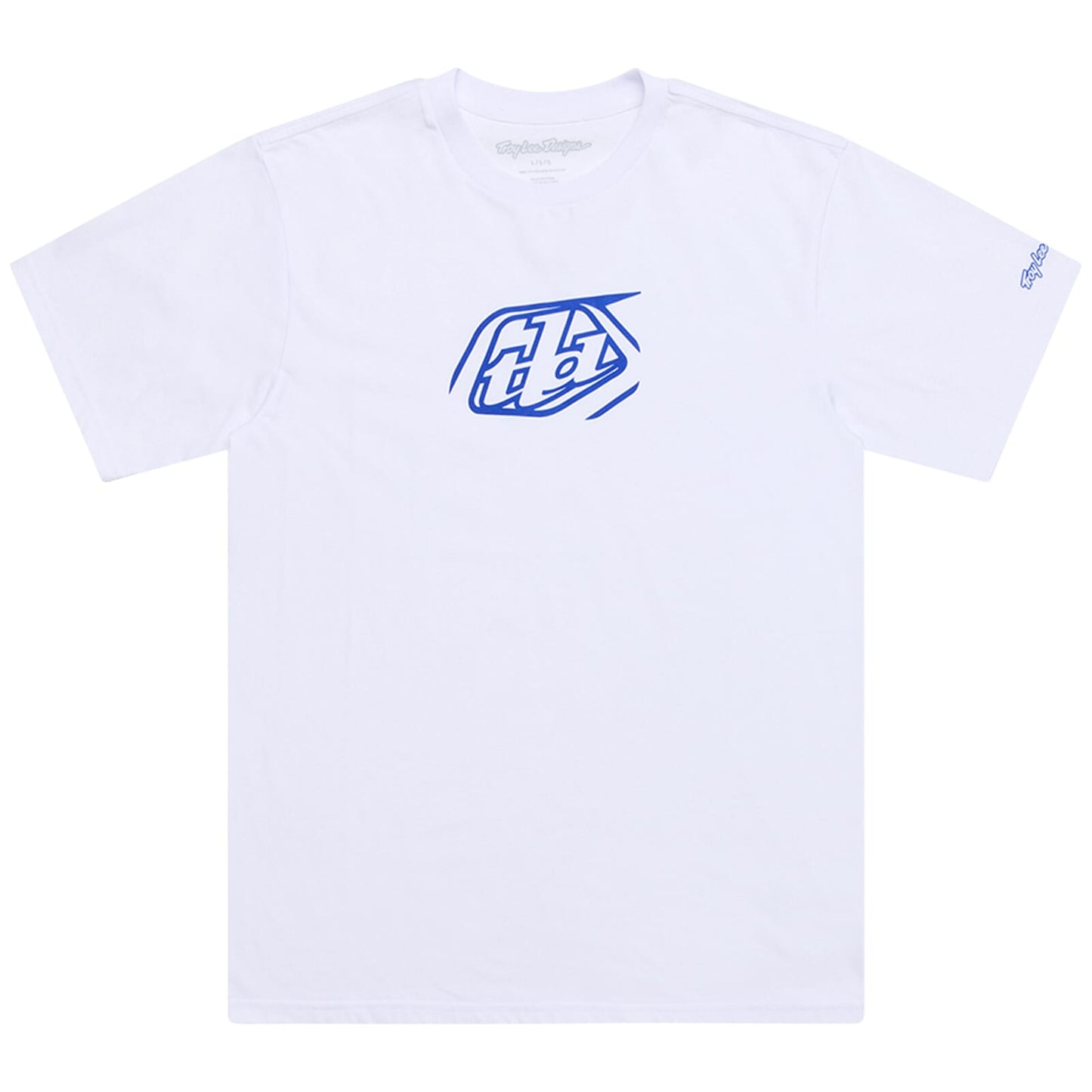 Troy Lee Designs Badge SS Tee 2025-S-White-BRINK