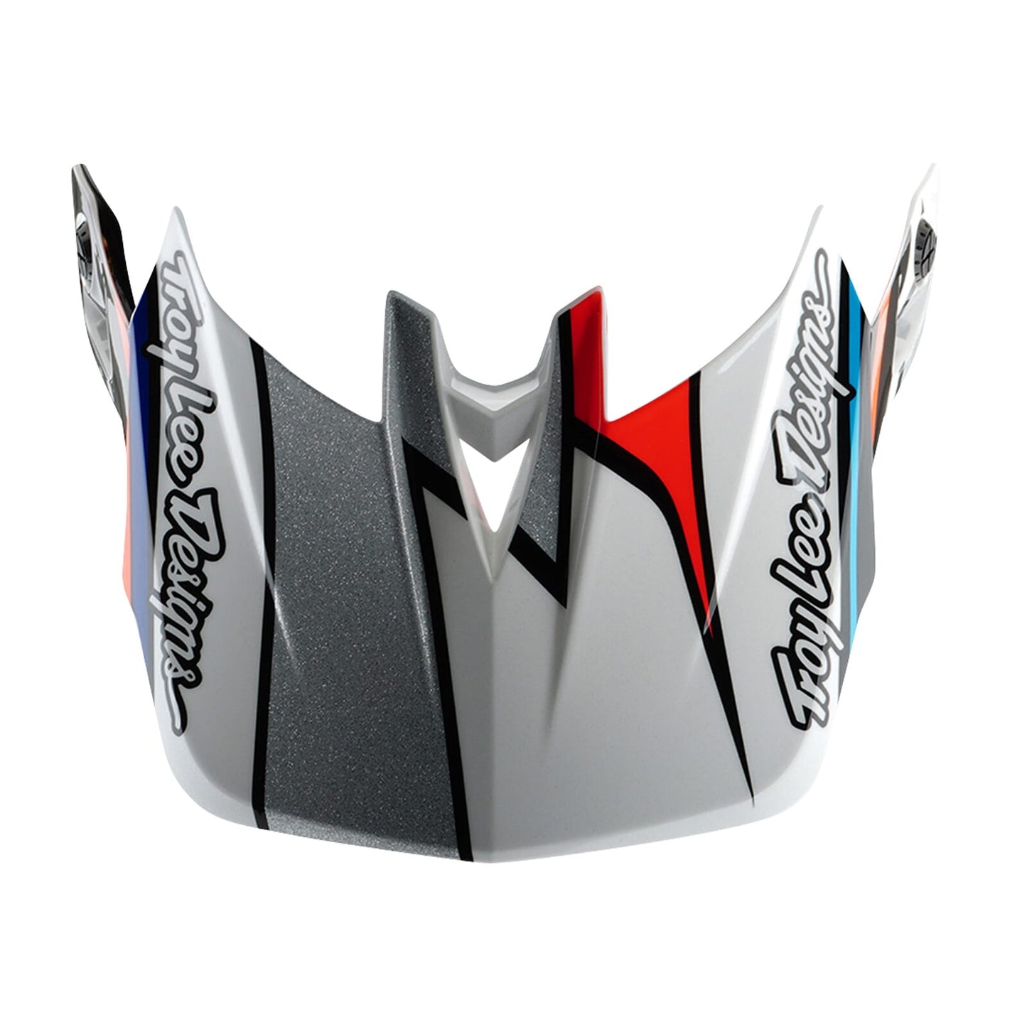 Troy Lee Designs D4 Visor 2025-Frames White / Silver-BRINK