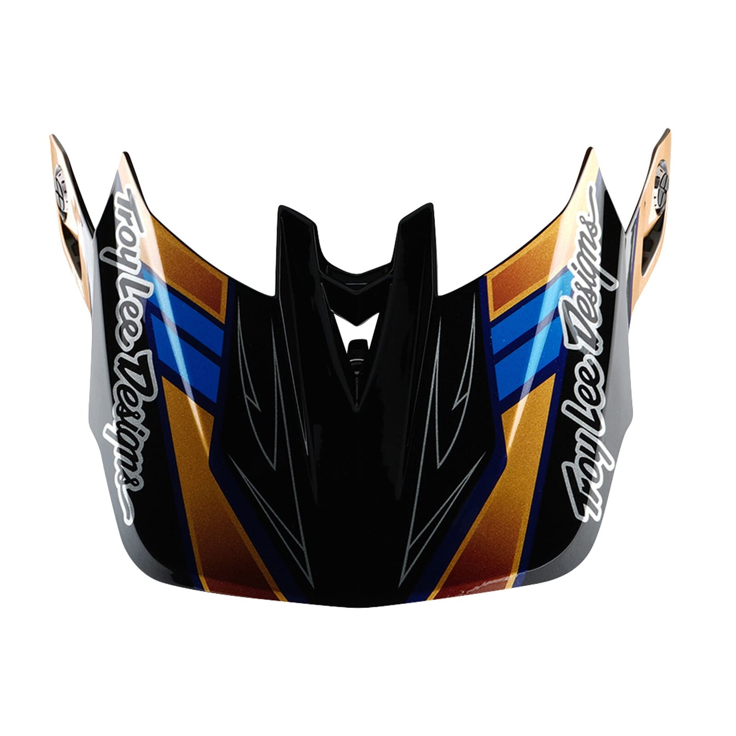 Troy Lee Designs D4 Visor 2025-Royalty Black / Gold-BRINK
