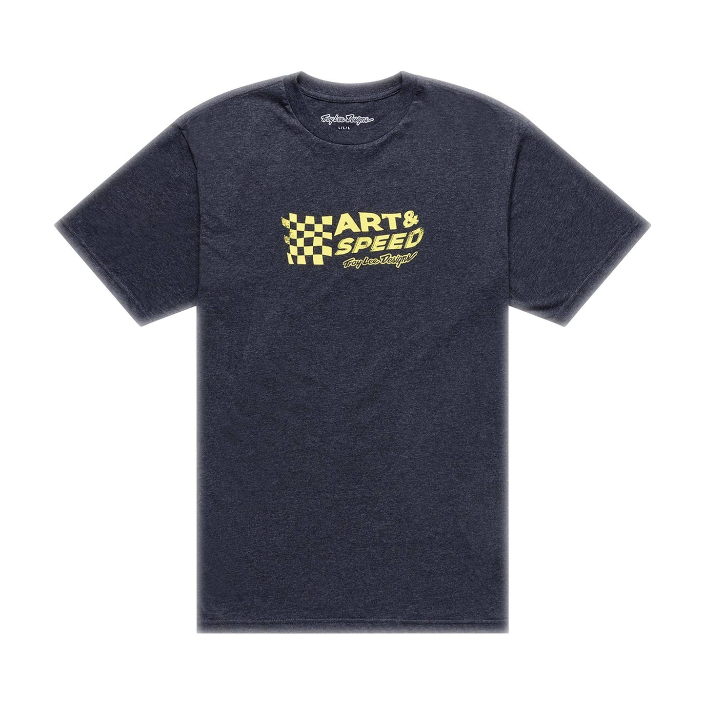 Troy Lee Designs Finish Line SS Tee 2026-S-Black Heather-BRINK