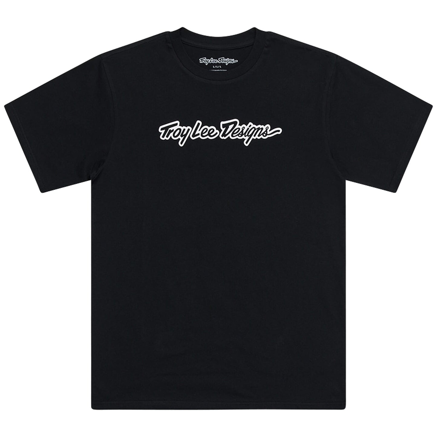 Troy Lee Designs Signature SS Tee 2025-S-Black-BRINK