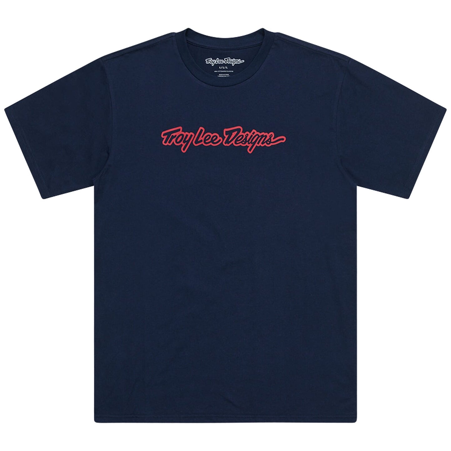 Troy Lee Designs Signature SS Tee 2025-S-Navy-BRINK