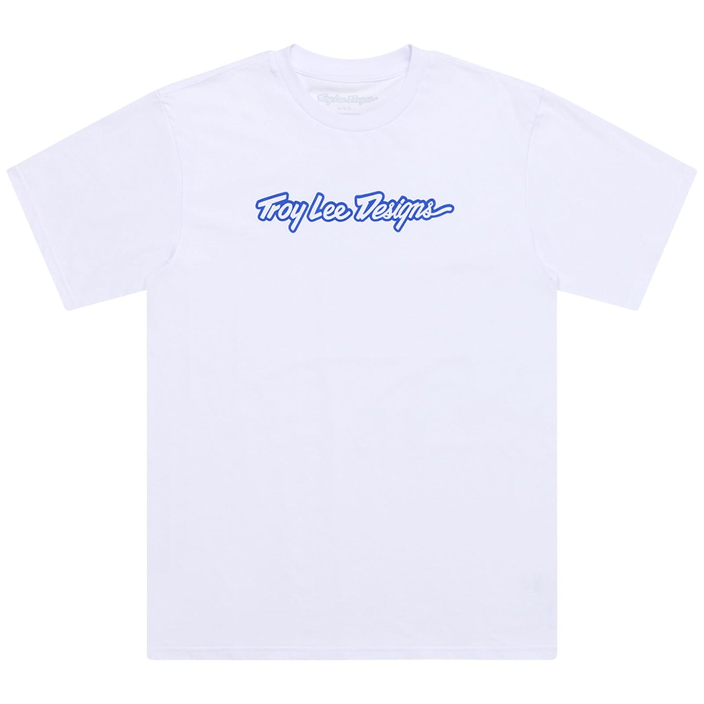 Troy Lee Designs Signature SS Tee 2025-S-White-BRINK