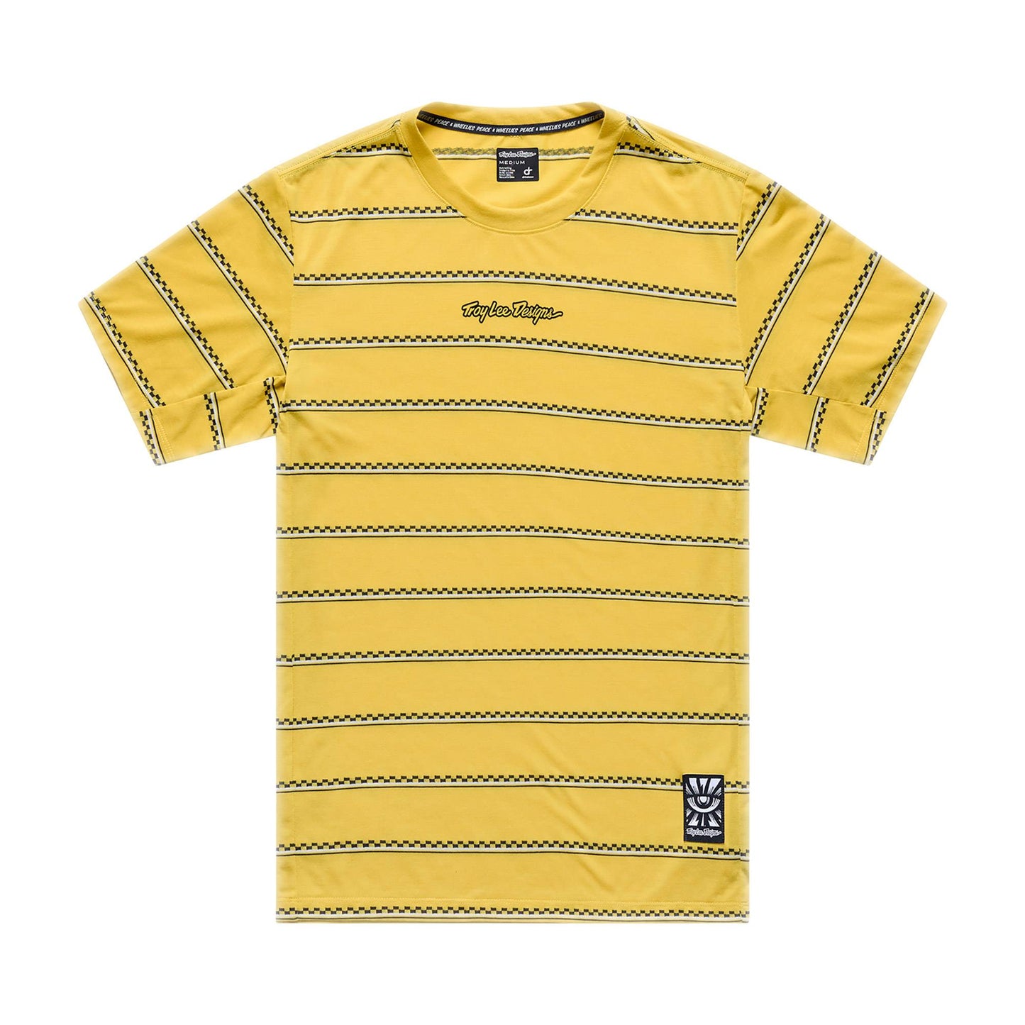 Troy Lee Designs Skyline Ride SS Tee 2026-S-Checked Out Butter-BRINK