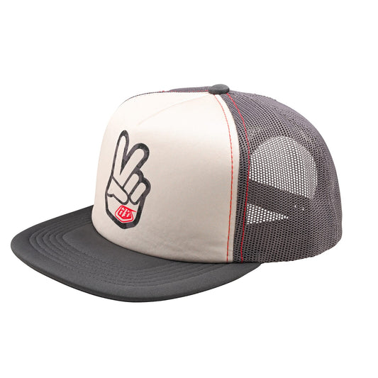 Troy Lee Designs Trucker Snapback 2025-One Size-Peace Out Vintage White / Carbon-BRINK