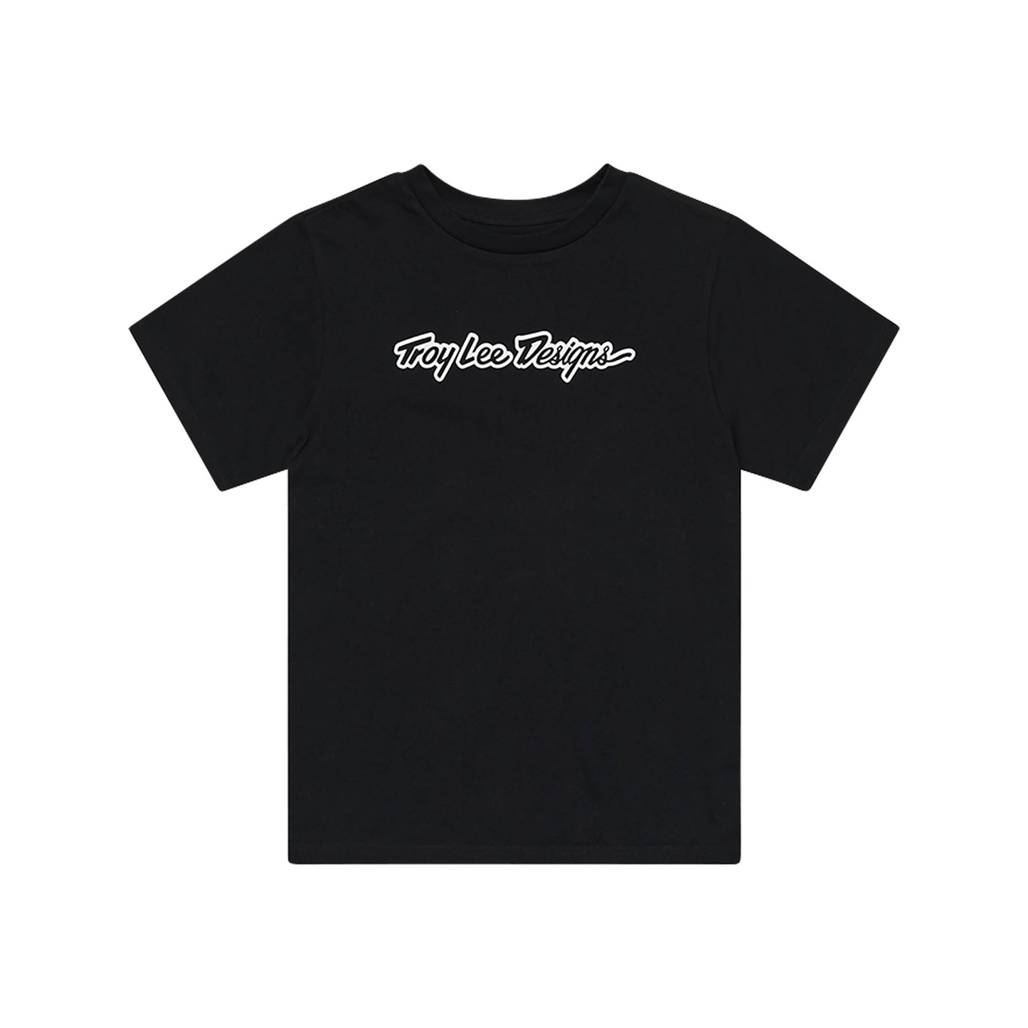 Troy Lee Designs Womens SS Tee 2026-S-Signature Black-BRINK