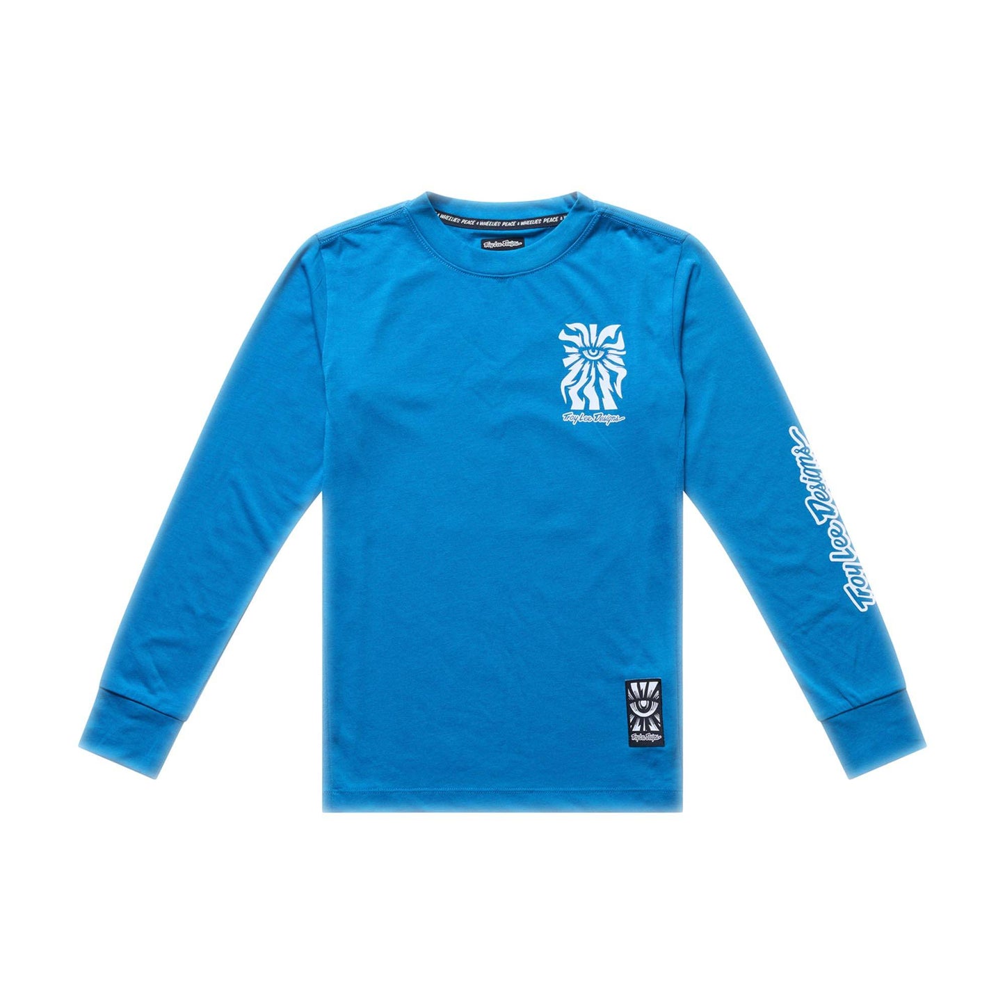 Troy Lee Designs Youth Skyline Ride LS Tee 2026-XS-One Eye Aero Blue-BRINK
