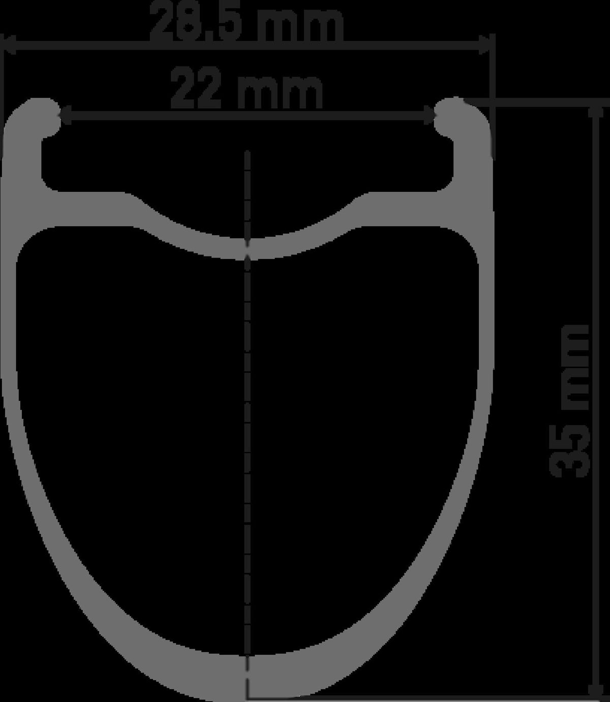 DT Swiss ERC - rim cross-section diagram