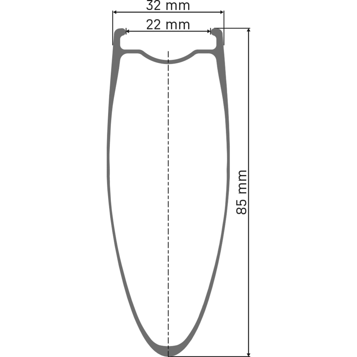 DT Swiss ARC - rim cross-section diagram