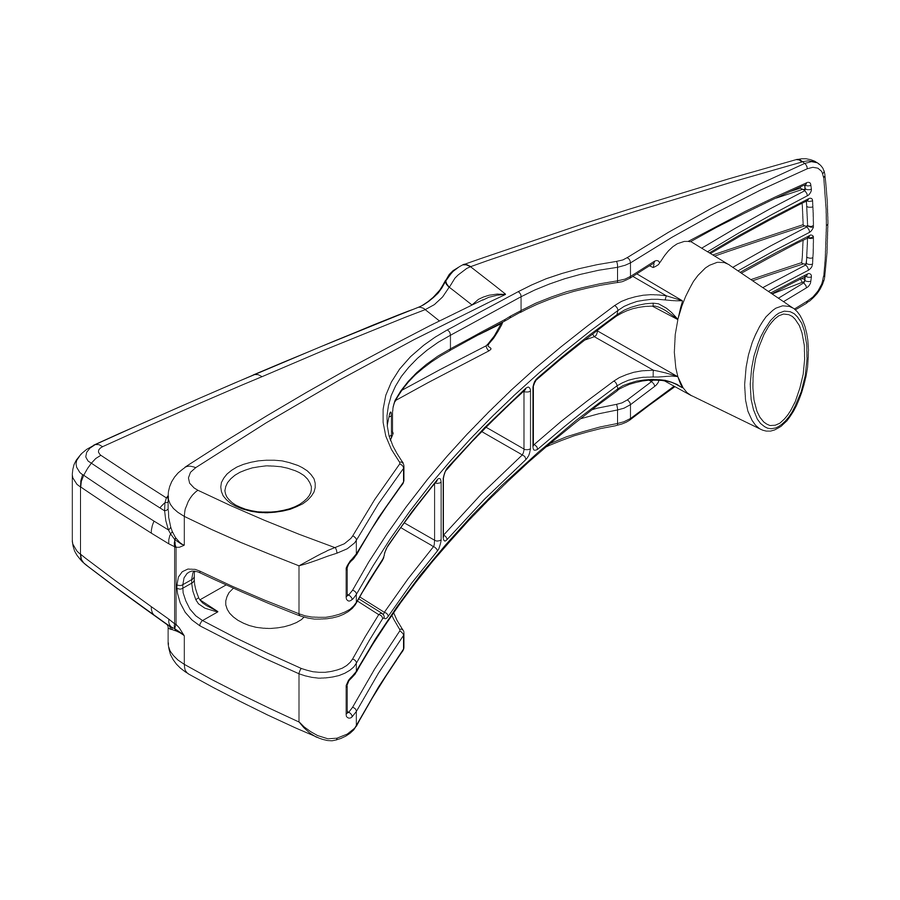 Thule 52936 Non-Locking Front Lever - official spare-part diagram