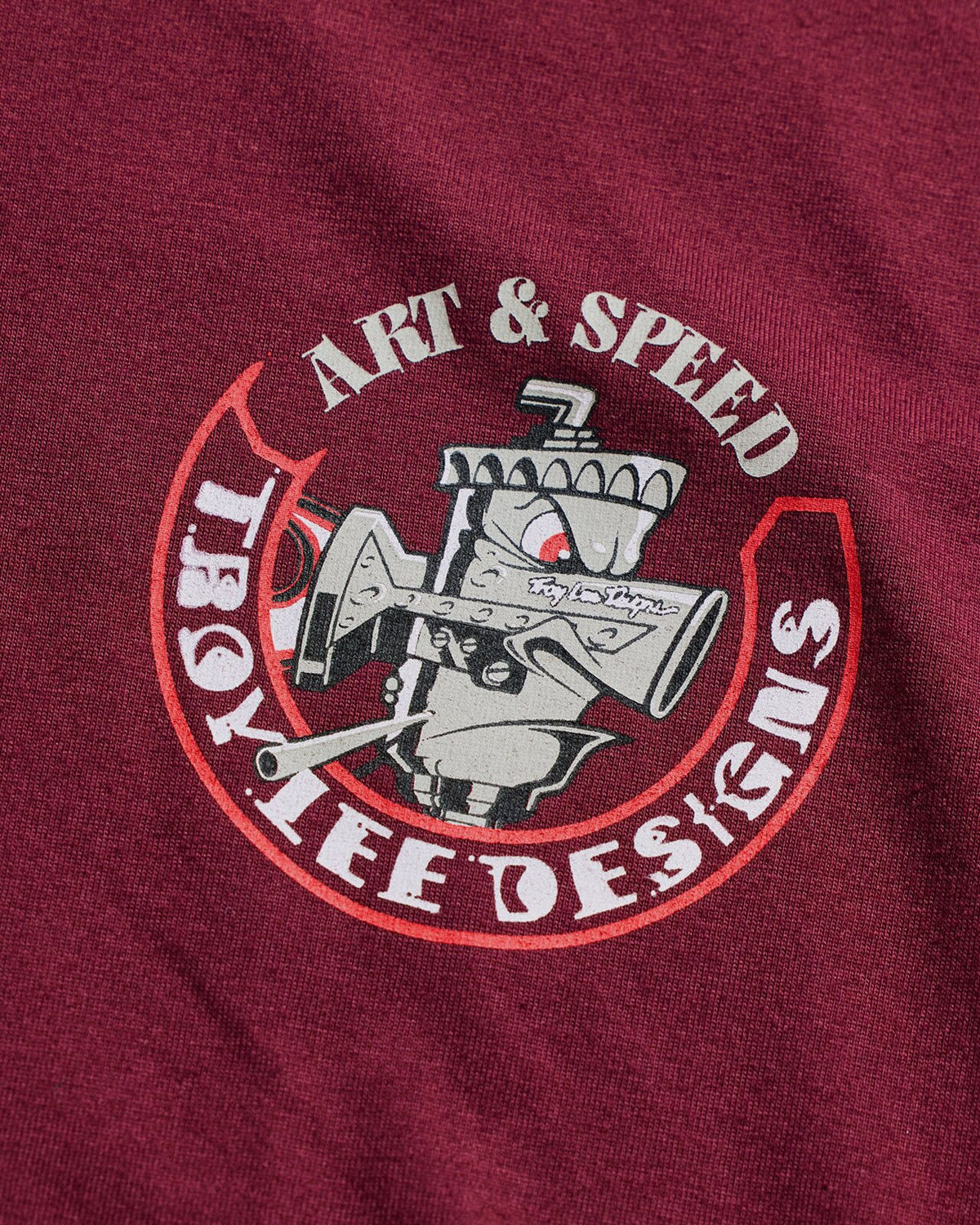 Troy Lee Designs Carb Club LS Tee 2026 - Sangria - View 4 - BRINK