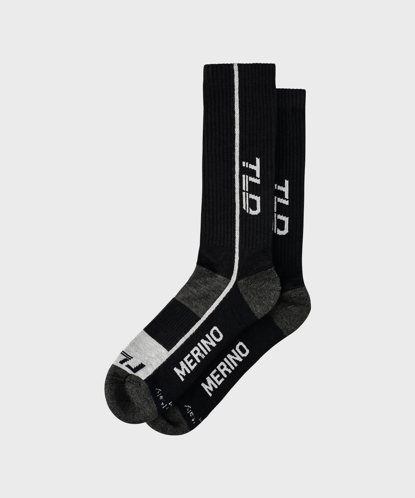 Troy Lee Designs Chill Merino Wool Socks 2026 - Mono Black - View 1 - BRINK