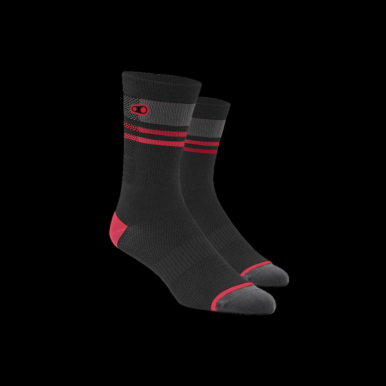 Crankbrothers Icon Socks-L/XL-Red / Grey-BRINK