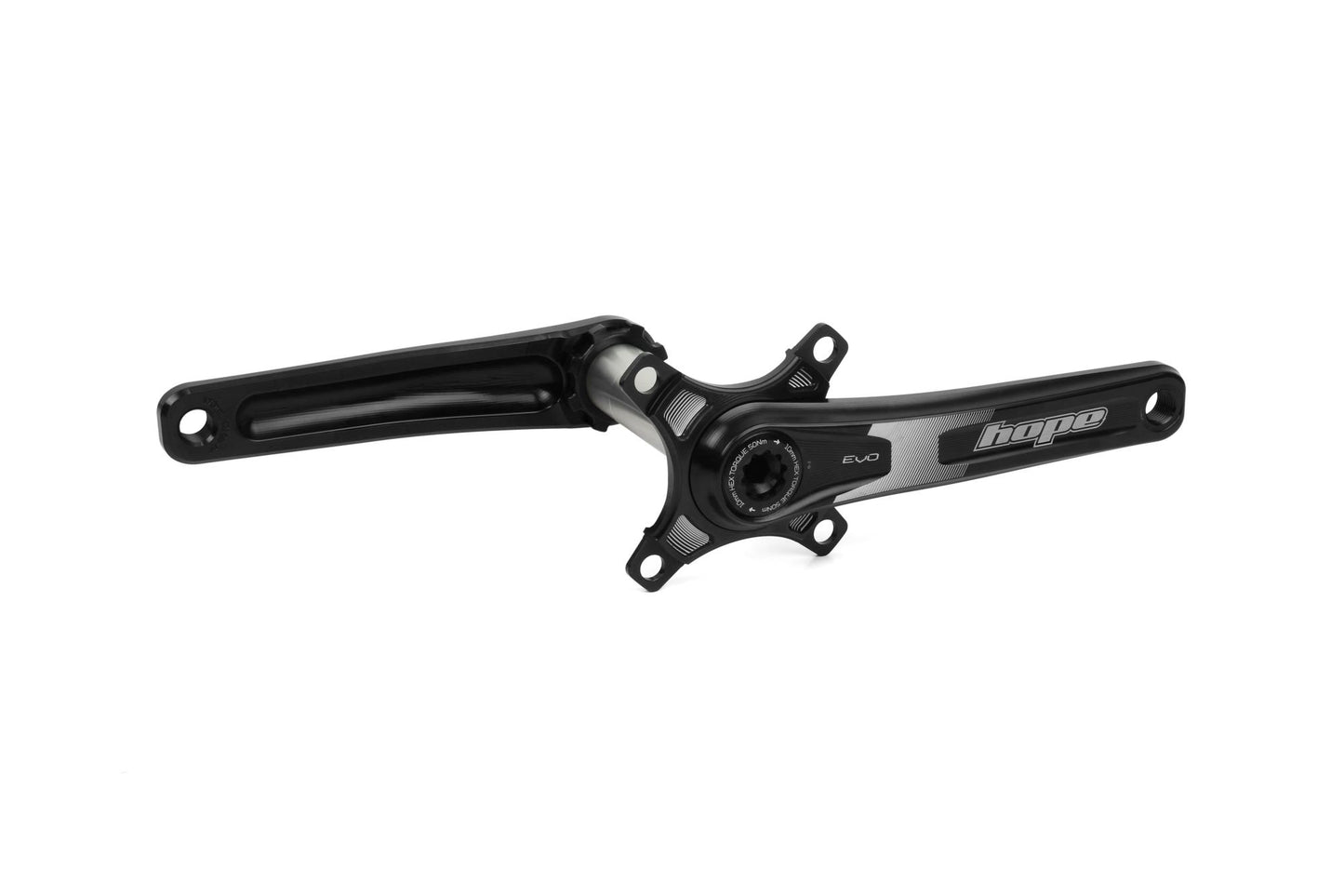 Hope EVO Crankset | Double Spider-175mm-68/73mm-Black-BRINK