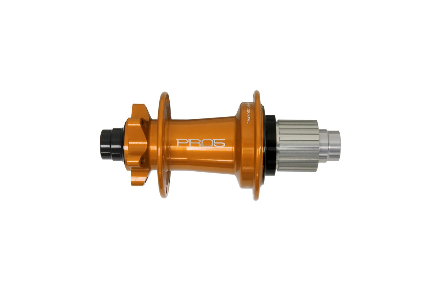 Hope Pro 5 Boost Rear Hub | J-Bend | 6-Bolt-32h-Orange-Micro Spline-BRINK