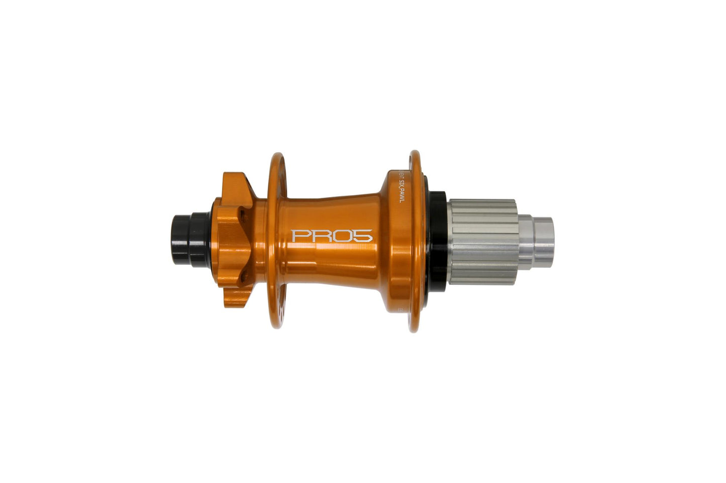 Hope Pro 5 Non-Boost Rear Hub | J-Bend | 6-Bolt-24h-Orange-Micro Spline-BRINK