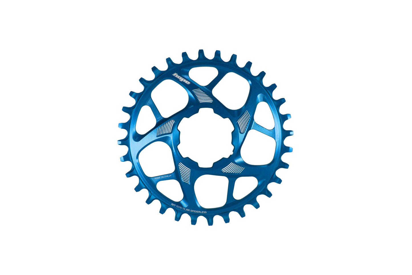 Hope R22 Spiderless Chainring-30t-Blue-Non-Boost-BRINK
