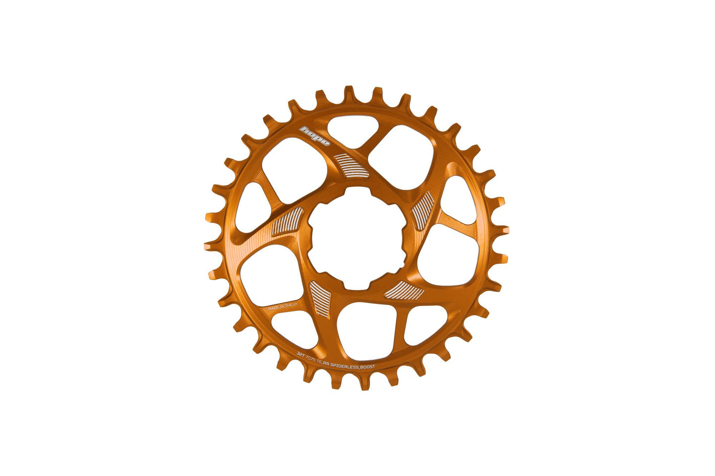 Hope R22 Spiderless Chainring-32t-Orange-Boost-BRINK