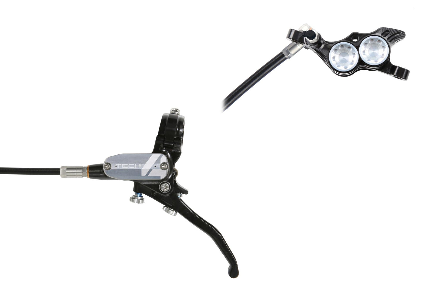 Hope Tech 4 E4 Disc Brake-Left-Black / Silver-Standard-BRINK