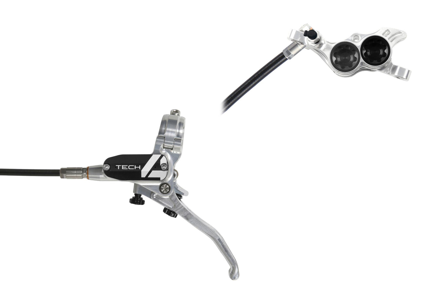 Hope Tech 4 E4 Disc Brake-Left-Silver / Black-Standard-BRINK