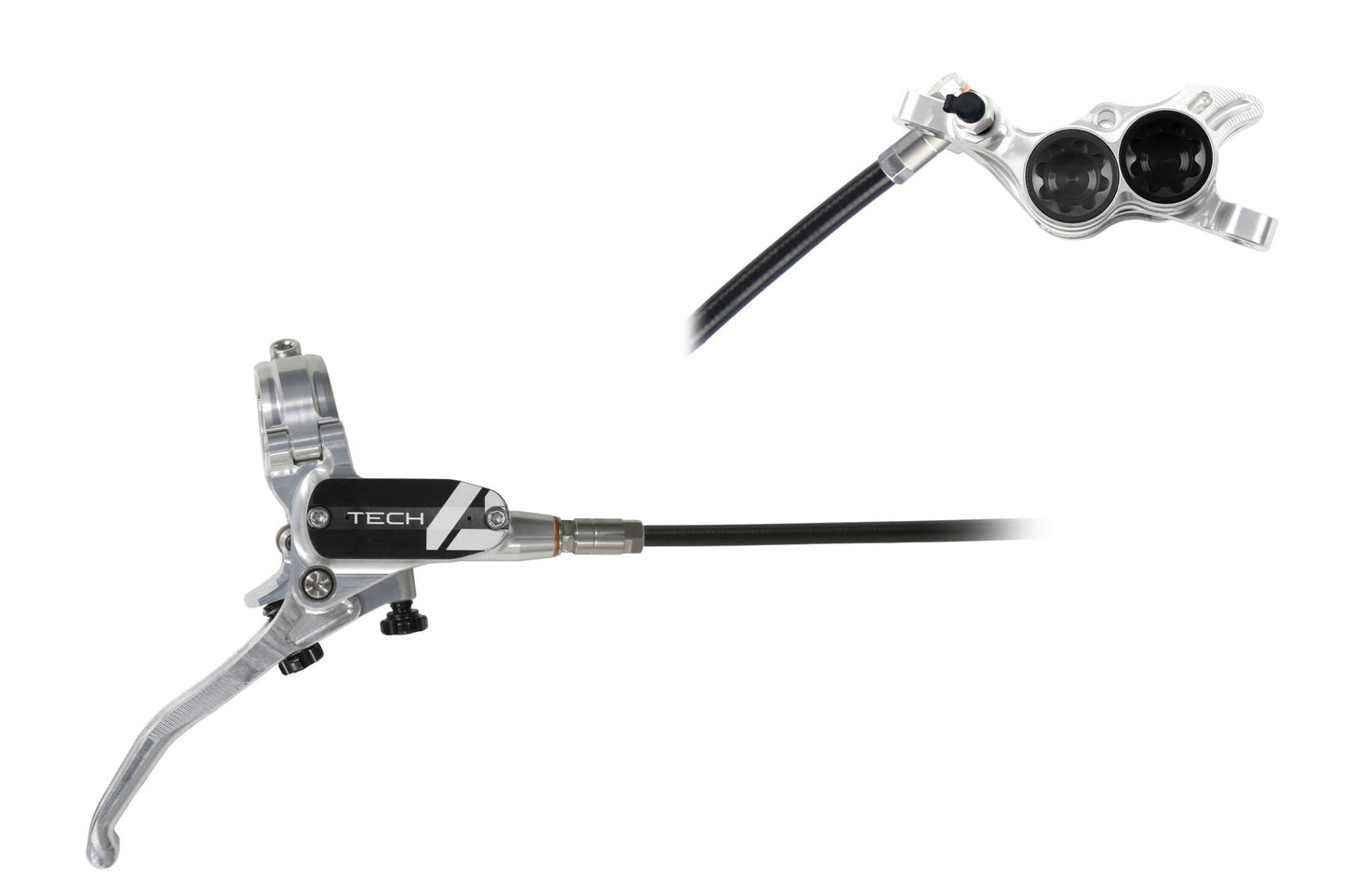 Hope Tech 4 E4 Disc Brake-Right-Silver / Black-Standard-BRINK