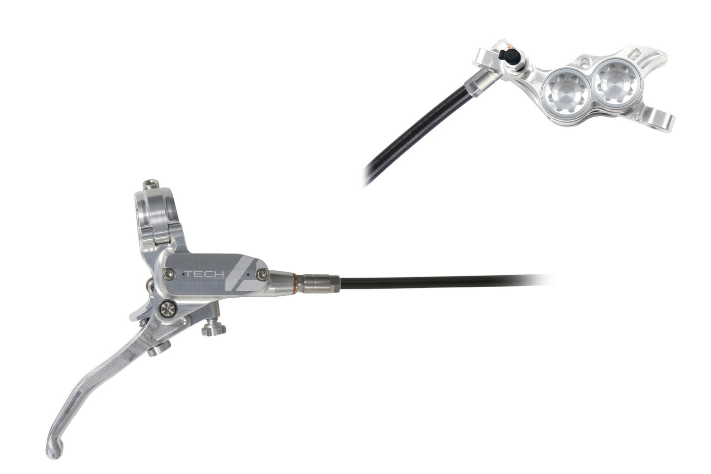 Hope Tech 4 E4 Disc Brake-Right-Silver / Silver-Standard-BRINK