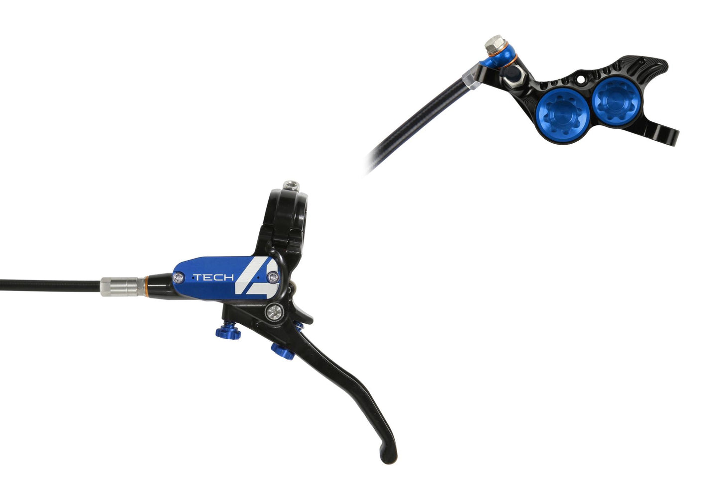 Hope Tech 4 V4 Disc Brake-Left-Black / Blue-Standard-BRINK