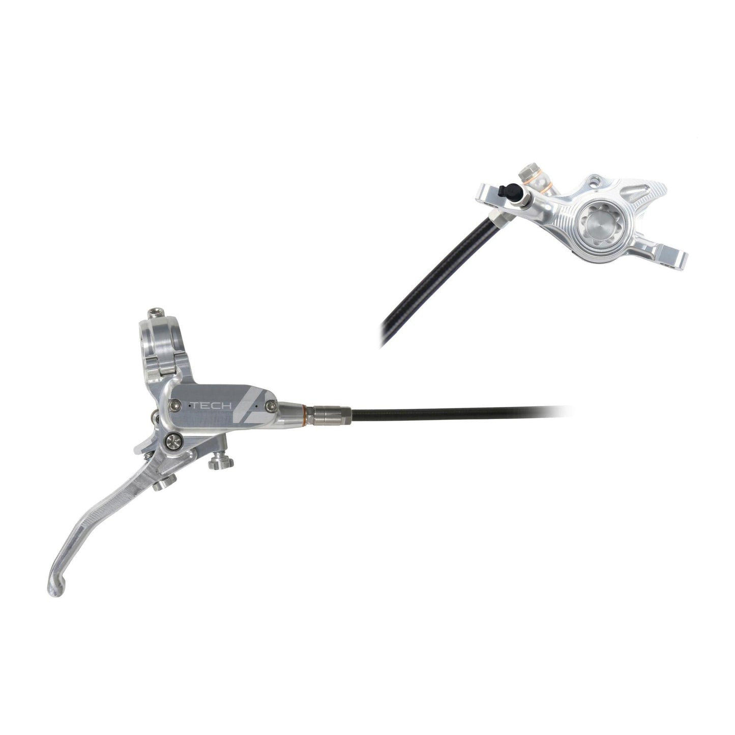 Hope Tech 4 X2 Disc Brake-Right-Silver / Silver-Standard-BRINK