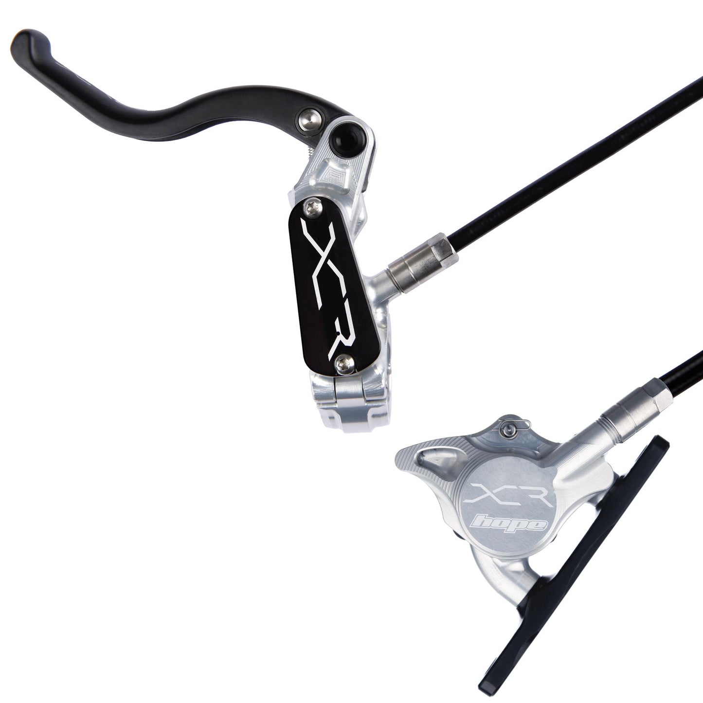 Hope XCR Pro X2 Disc Brake | Flat Mount-Left / Rear-Silver-Standard-BRINK