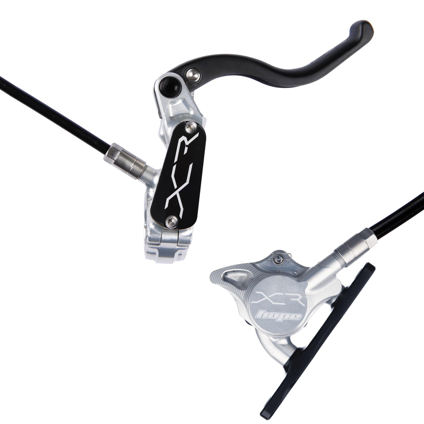 Hope XCR Pro X2 Disc Brake | Flat Mount-Right / Rear-Silver-Standard-BRINK