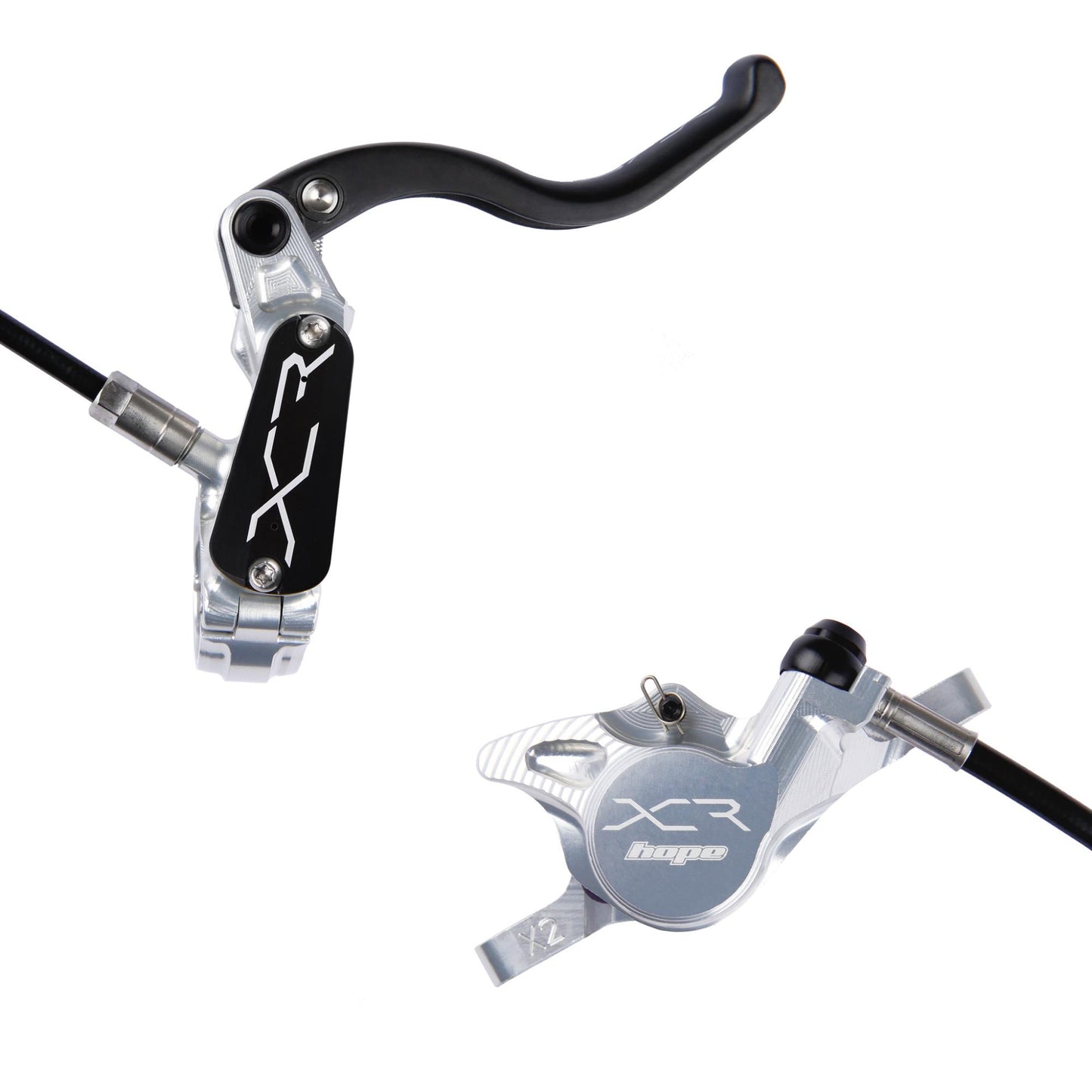 Hope XCR Pro X2 Disc Brake-Right / Rear-Silver-Standard-BRINK