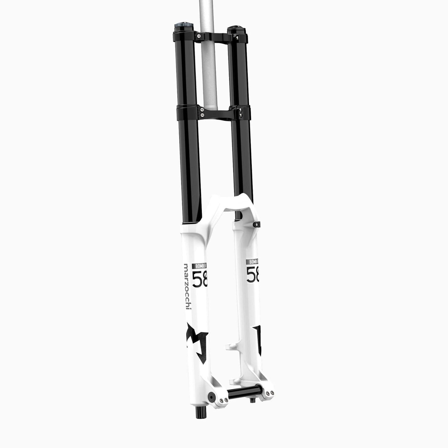 Marzocchi Bomber 58 GRIP FIT 27.5 Fork 2023-203mm-White-110 x 20mm Non-Boost / 51mm-BRINK