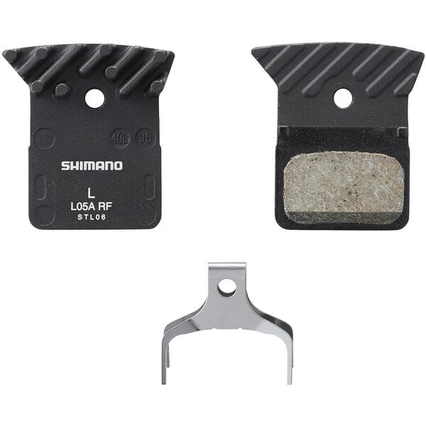 Shimano Disc Brake Pads with Cooling Fins-L05A-RF-Organic / Resin-Alloy-BRINK