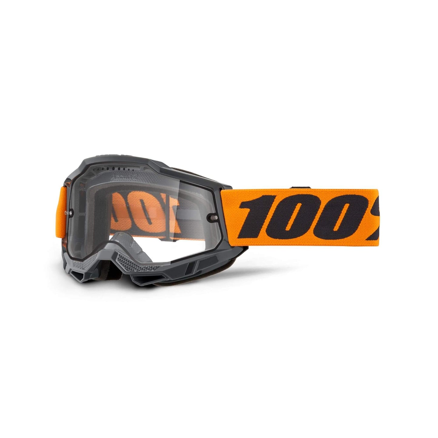 100% Accuri 2 Enduro MTB Goggles-Orange-Clear Lens-BRINK