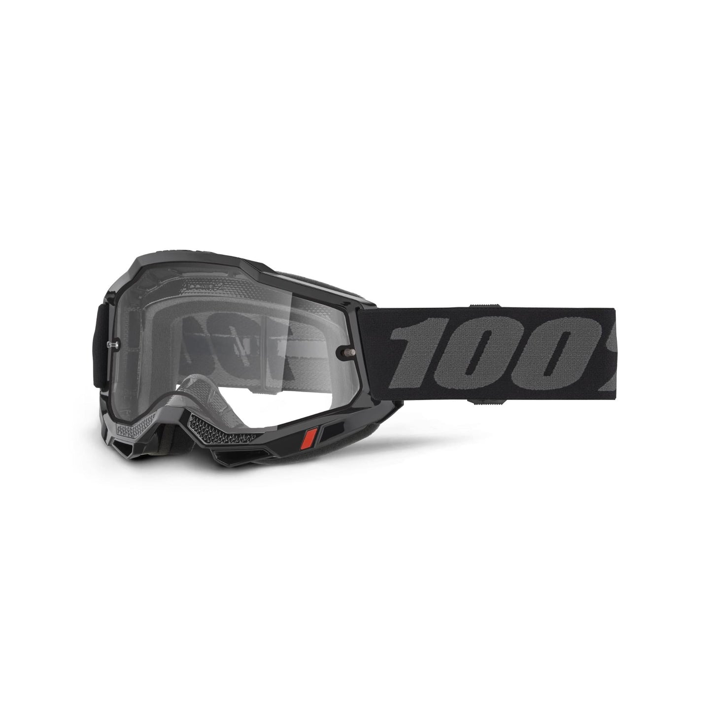 100% Accuri 2 Enduro Moto Goggles-Black-Clear Lens-BRINK