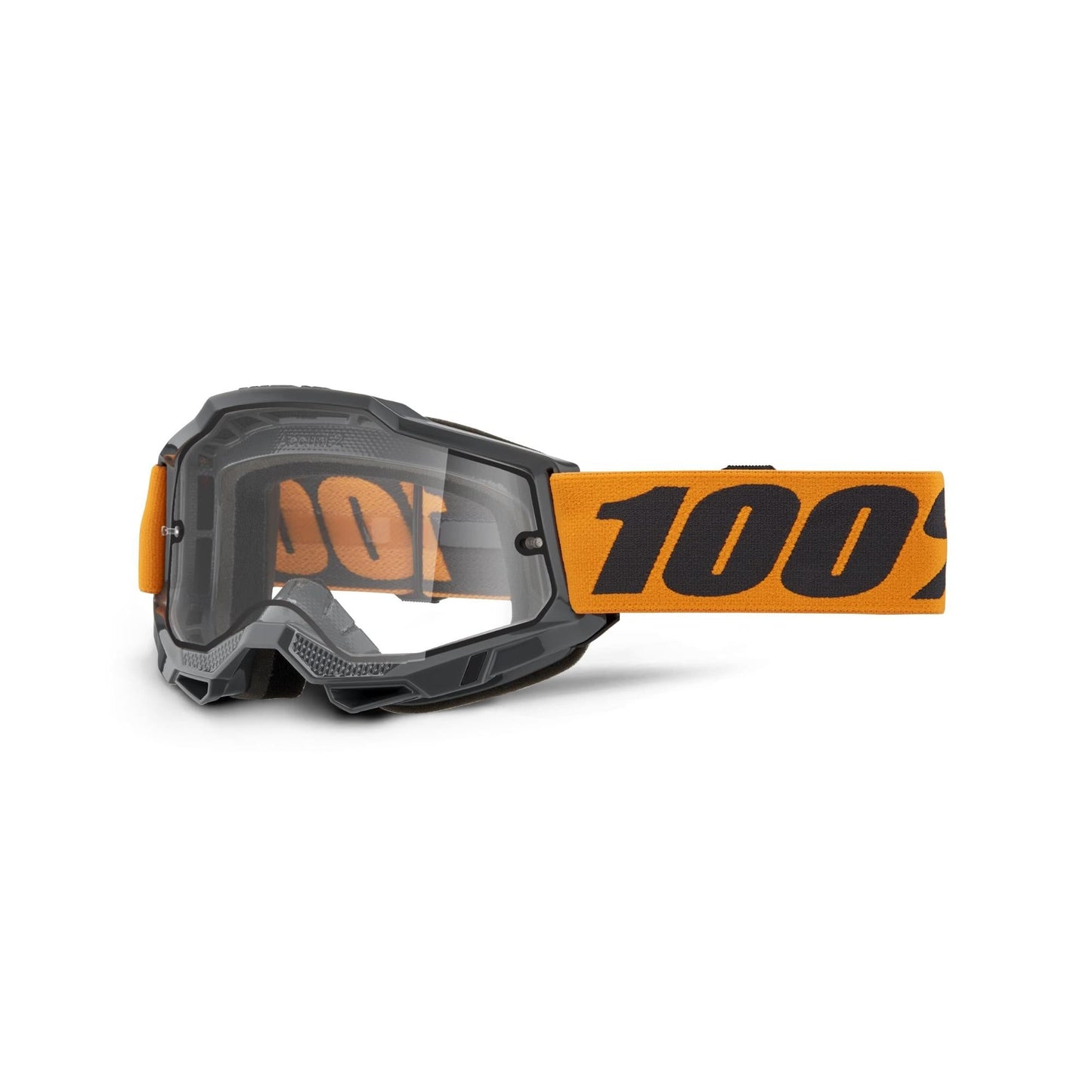 100% Accuri 2 Enduro Moto Goggles-Orange-Clear Lens-BRINK