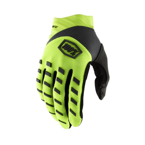 100% Airmatic Gloves-S-Fluo Yellow / Black-BRINK