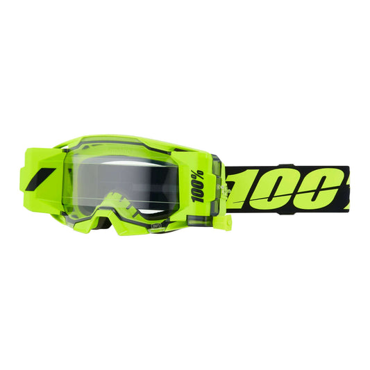 100% Armatic Goggle Pack-Neon Yellow-Clear Lens-BRINK