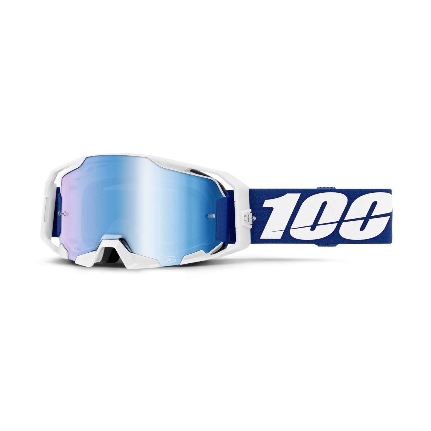 100% Armatic Goggles-Blue-Mirror Blue Lens-BRINK