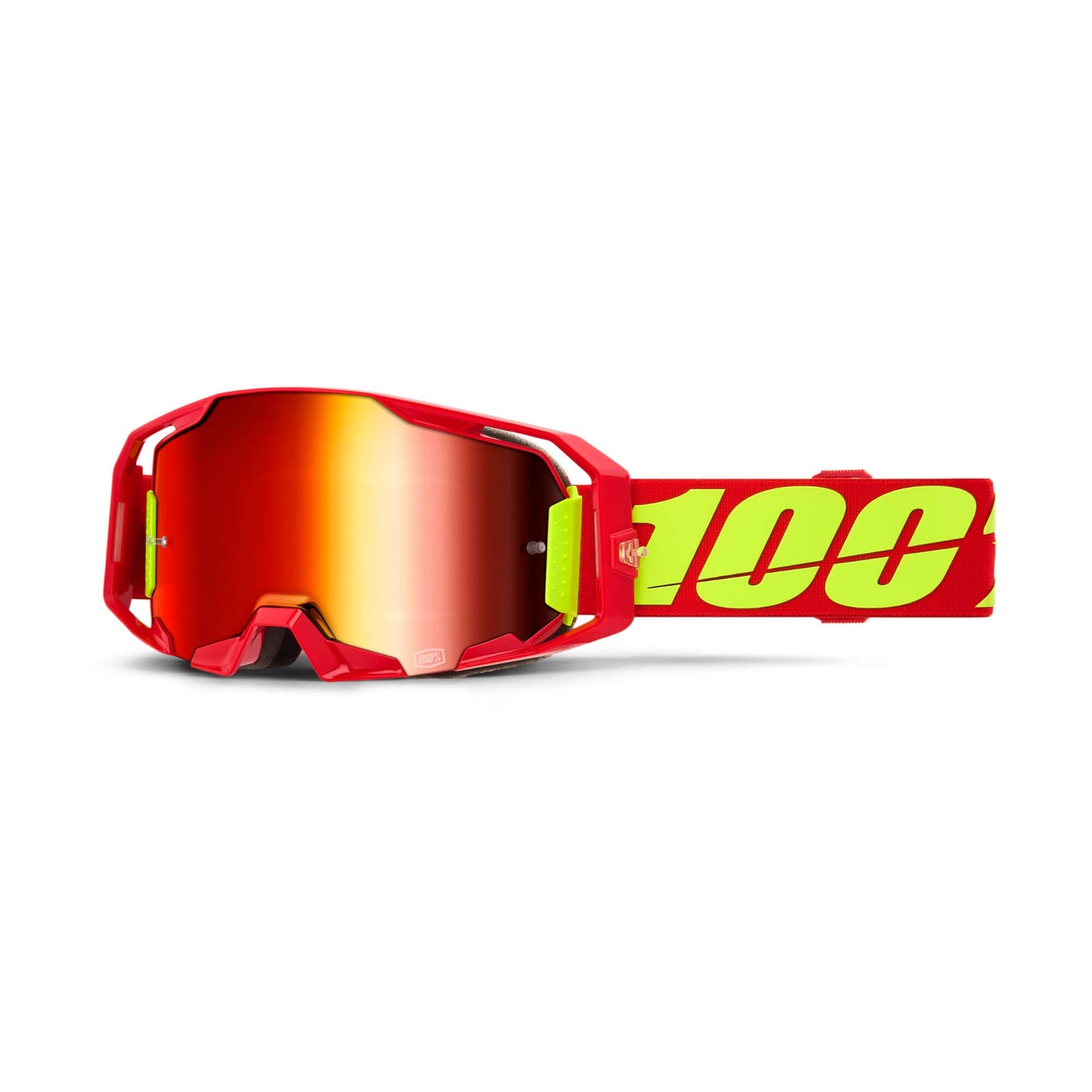 100% Armatic Goggles-Red-Mirror Red Lens-BRINK