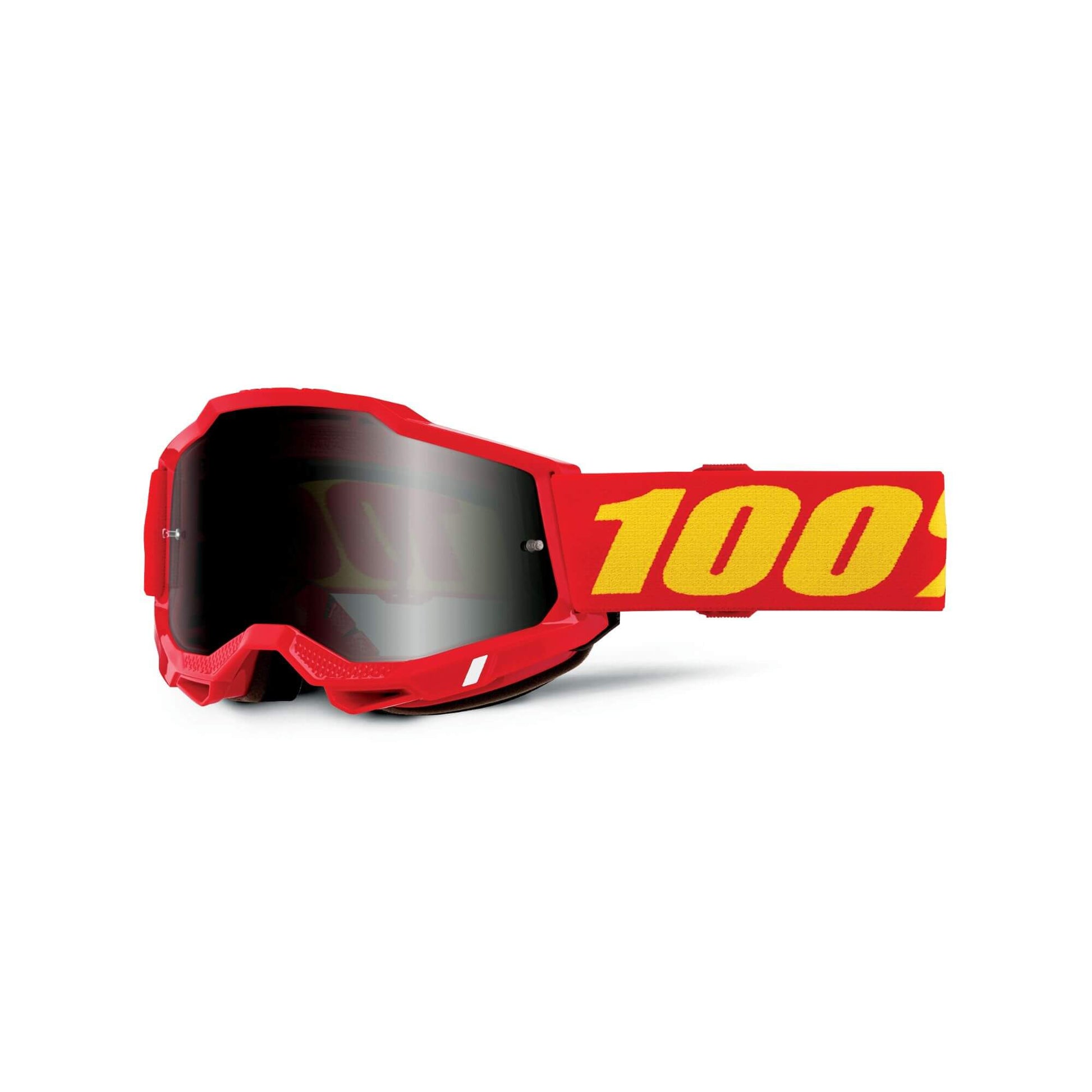 100% Armatic Goggles-Red-Smoke Lens-BRINK