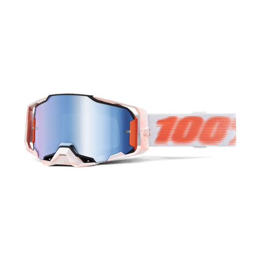 100% Armega Forecast Goggles-Tubular-Mirror Blue Lens-BRINK