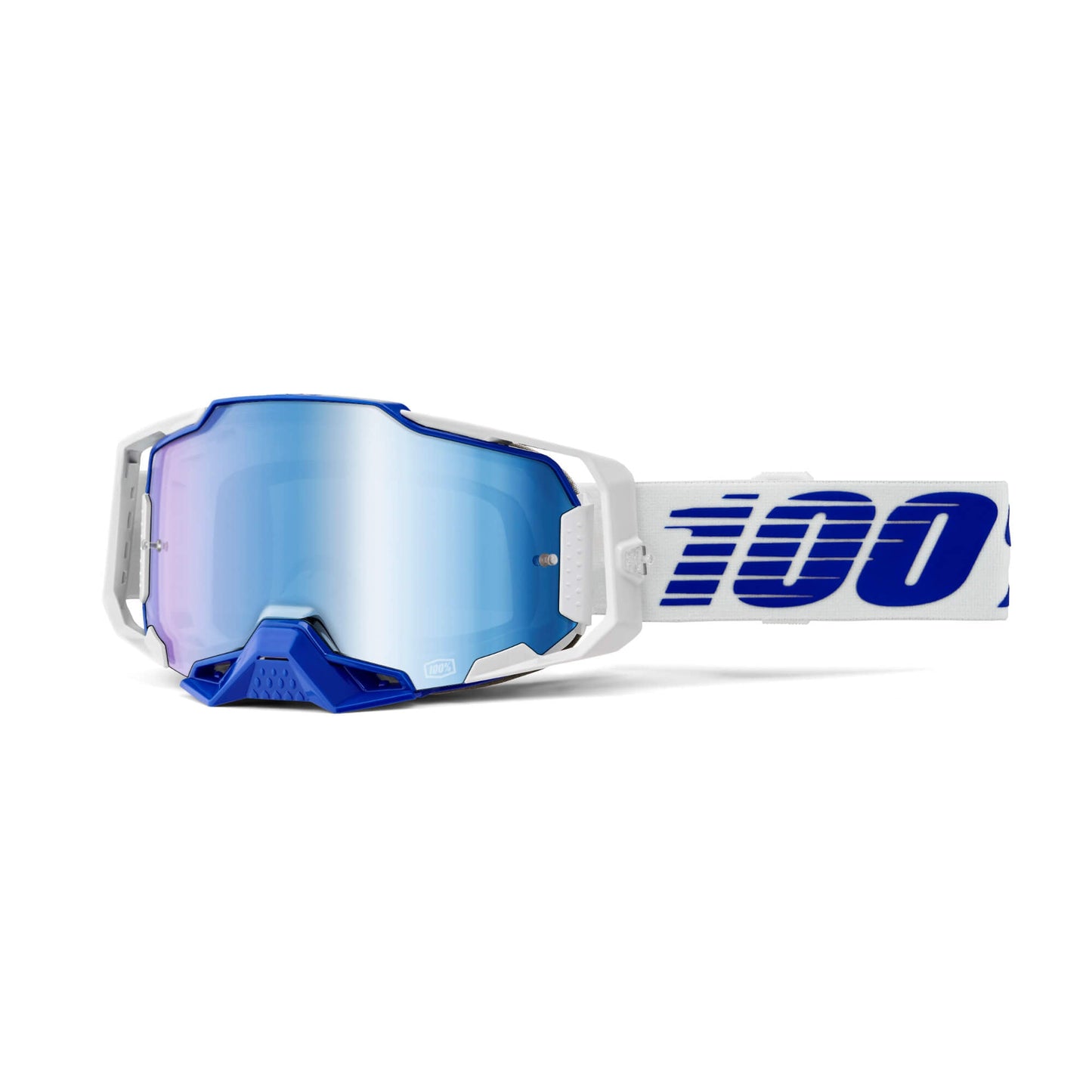 100% Armega Goggles-Blue-Mirror Blue Lens-BRINK