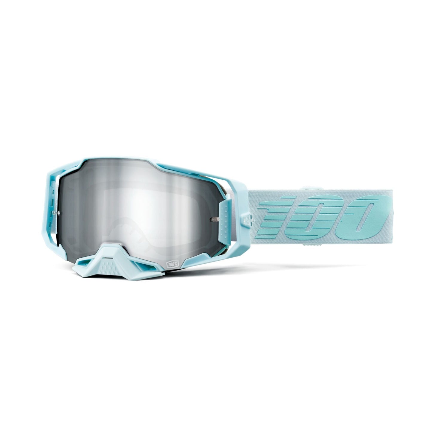 100% Armega Goggles-Fargo-Mirror Silver Flash Lens-BRINK