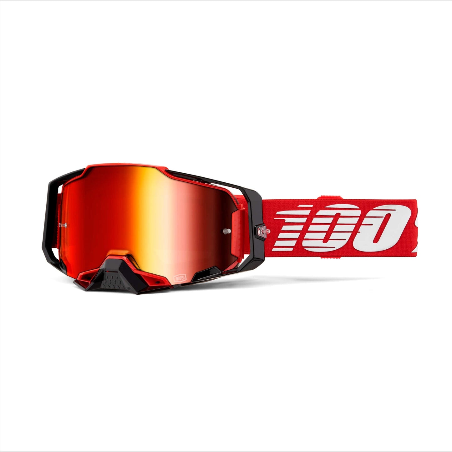 100% Armega Goggles-Red-Mirror Red Lens-BRINK