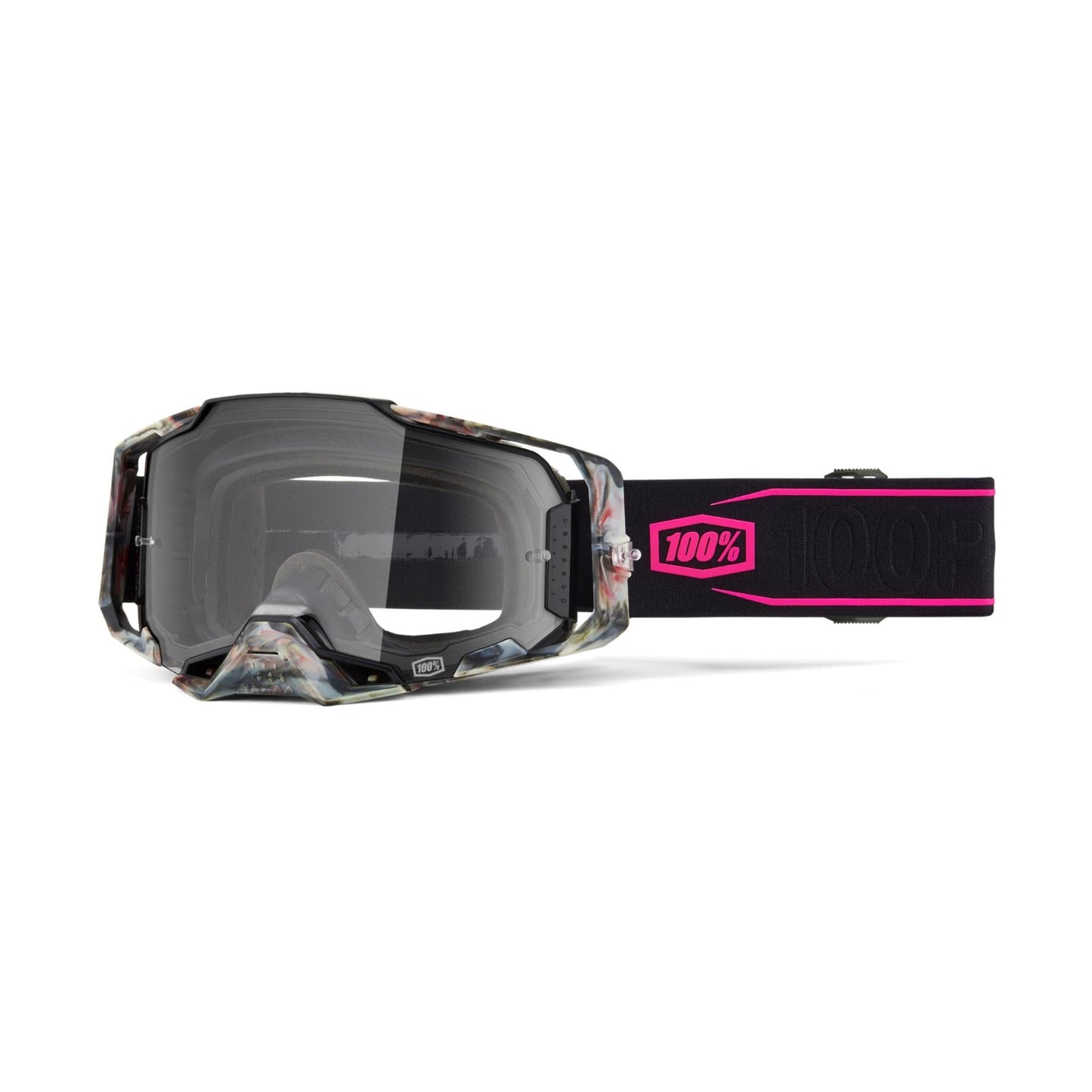 100% Armega Goggles-Sarcelle-Clear Lens-BRINK