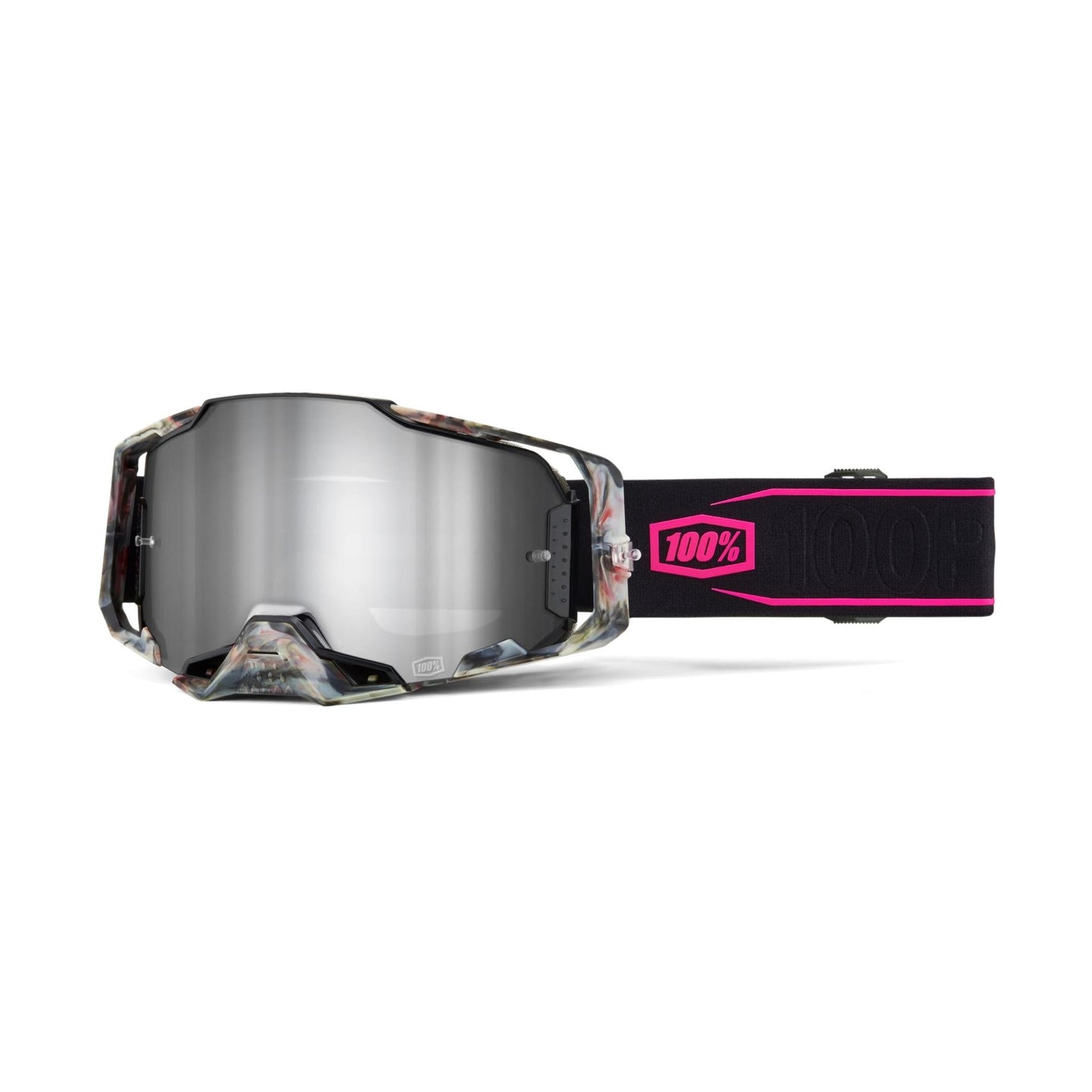 100% Armega Goggles-Sarcelle-Mirror Silver Lens-BRINK